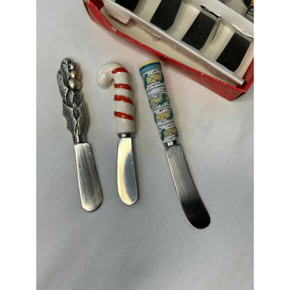 Christmas/Holiday Spreaders Lot, Trees, Other, Ceramic, Stainless Steel - Picture 4 of 7